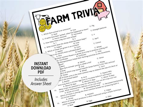 Farm Trivia Questions And Answers Doc