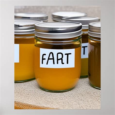 Farting in jars with different foods: