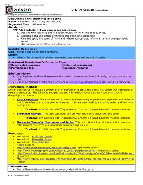 Fascinating Fractals Learning Task Answers Doc