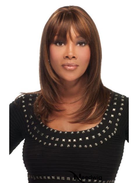 Fashion 101: Auburn Straight Shoulder Length African American Wigs