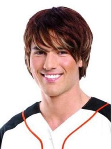 Fashion Auburn Lace Front Short Men Wigs