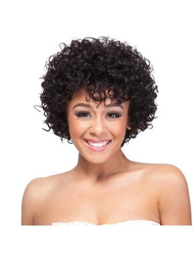 Fashionable Black Curly Short Synthetic Wigs