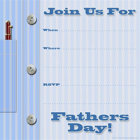 Father's Day Invitation Template Free