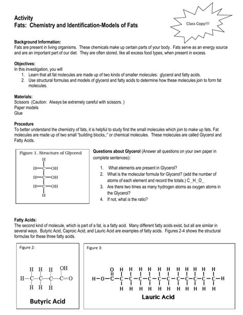 Fats Chemistry And Identification Answers Doc