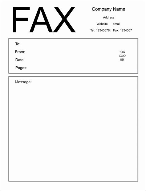 Fax Cover Letter Templates
