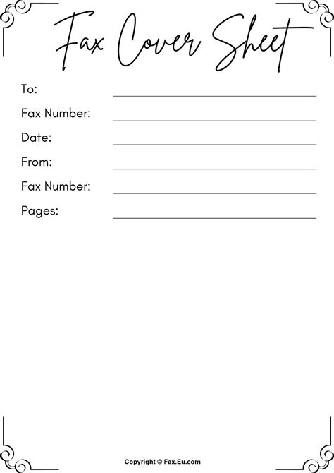 Fax Cover Sheet Templates