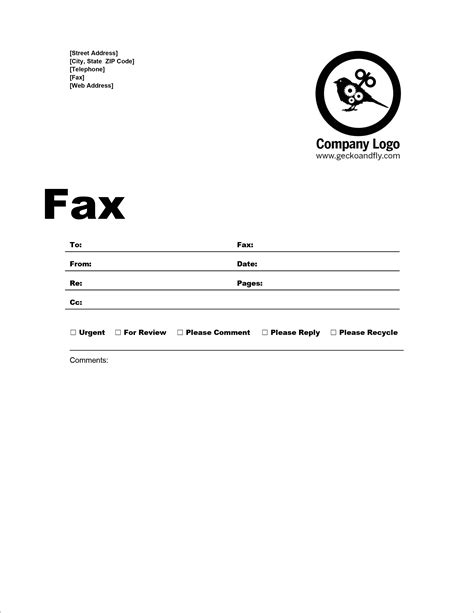 Fax Page Template