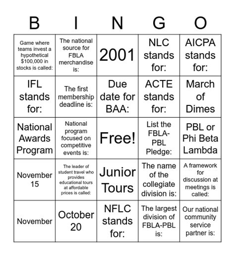 Fbla Programs Bingo Answers Kindle Editon