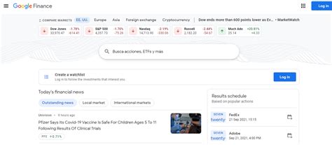 Features of Google Finance SG