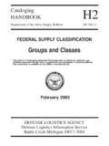 Federal Supply Classification Cataloging Handbook H2