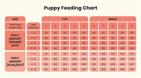 Feeding Chart For Puppies By Weight