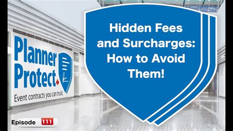 Fees and surcharges: