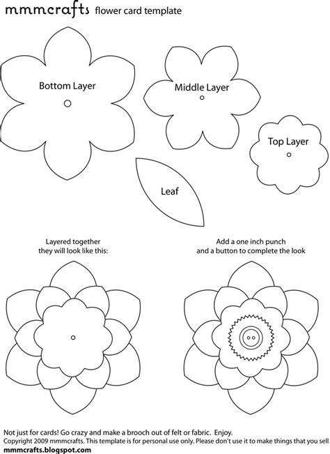 Felt Flower Template