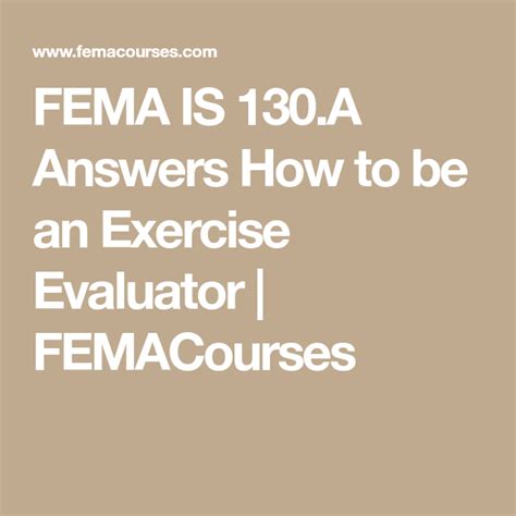 Fema 130 Answer Key Doc