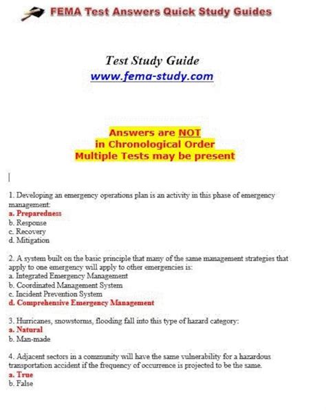 Fema 800b Exam Questions And Answers PDF