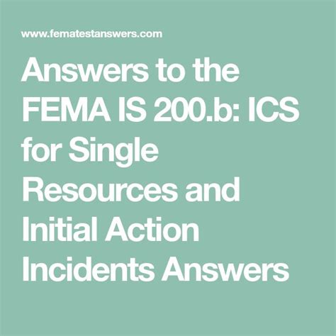 Fema Ics 200 B Answers Epub