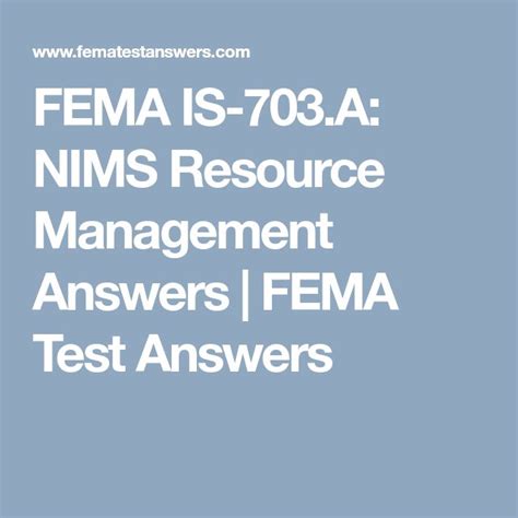 Fema Nims 703 Answers Reader