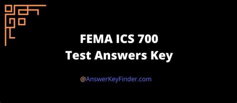 Fema Test Answers 700a Doc