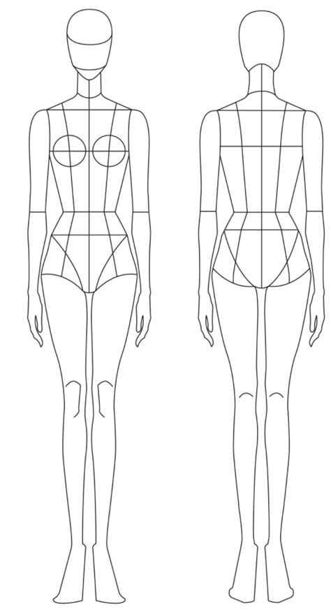 Female Body Template For Fashion Design