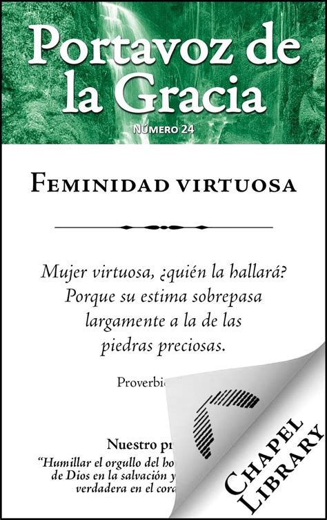 Feminidad virtuosa Portavoz de la Gracia nº 24 Spanish Edition Reader