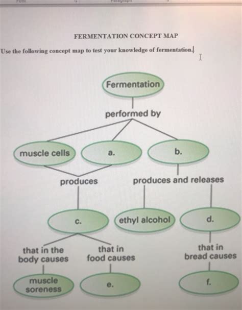 Fermentation Concept Map Answers PDF
