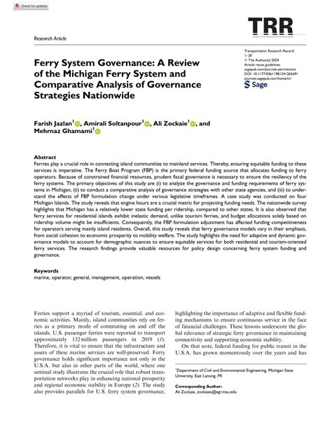 Ferry Operators: A Comparative Analysis