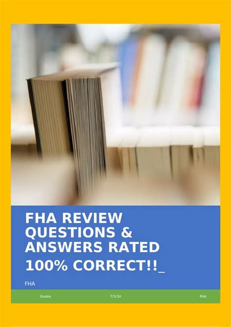 Fha Questions And Answers Kindle Editon