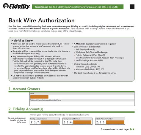 Fidelity Investments Wire Instructions: An Overview