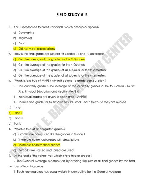 Field Study 5 With Answer PDF