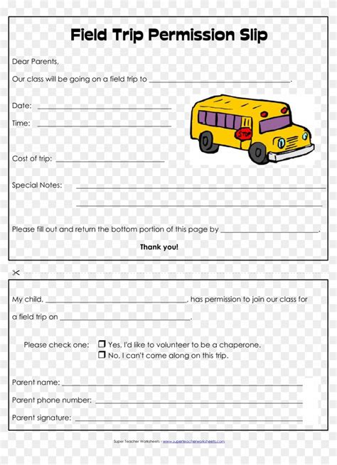 Field Trip Form Template