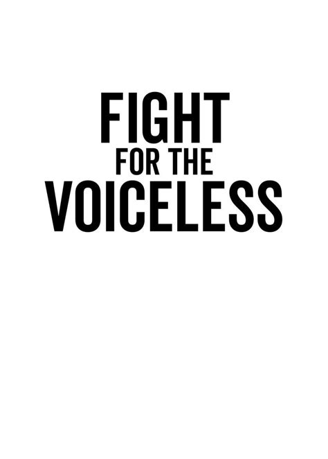 Fight for the voiceless: