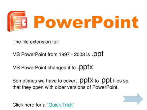 File Extension For Powerpoint Template