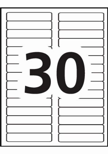 Filing Label With Color Bar 30 Per Sheet Template