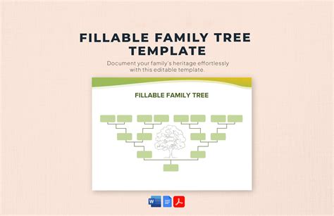 Fillable Family Tree Template