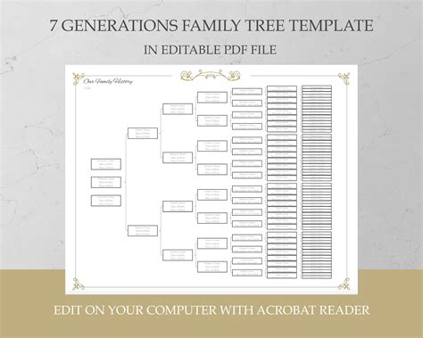 Fillable Family Tree Templates