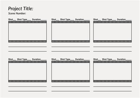 Film Storyboard Template