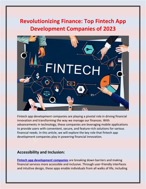 FinTech: Revolutionizing Finance Through Innovation