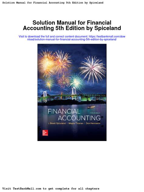 Finacial Accounting 5th Edition Solutions Kindle Editon