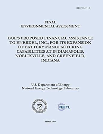 Final Environmental Assessment - DOE's Proposed Financial Assistance to Dow Kokam MI Doc