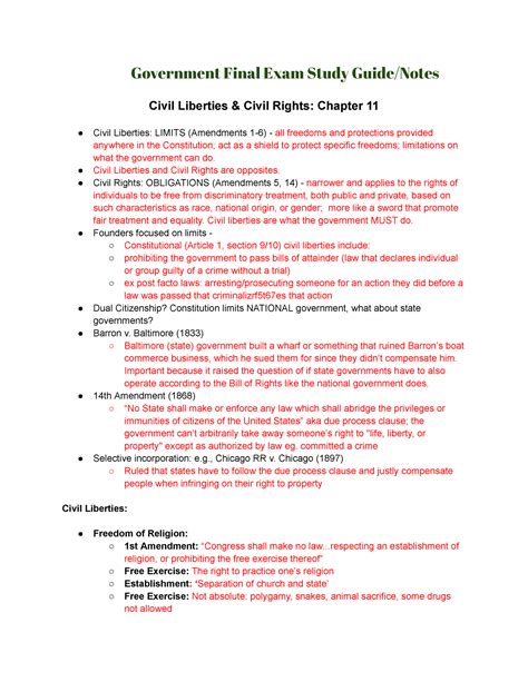 Final Exam Study Packet Lsn Government Answers Reader