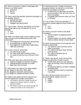 Final Test For Things Fall Apart Answers Doc