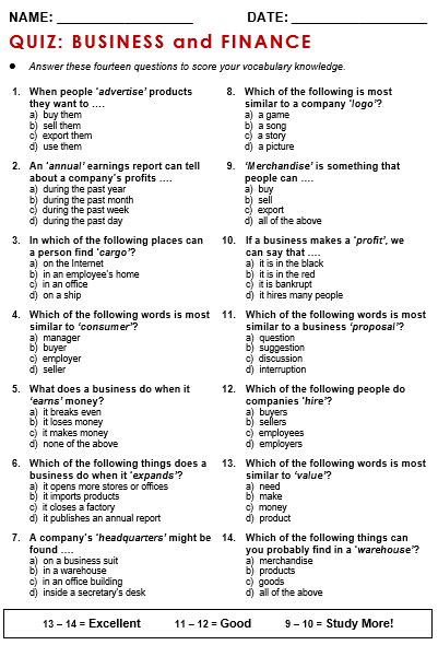 Finance Test Questions And Answers Doc