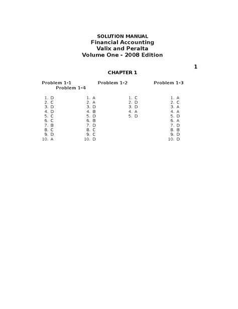 Financial Accounting 1 By Valix Answer Key Reader