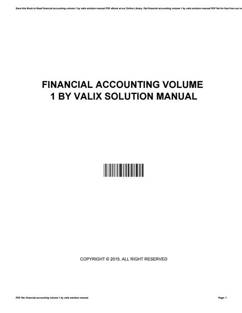 Financial Accounting 1 By Valix Solution Manual Reader