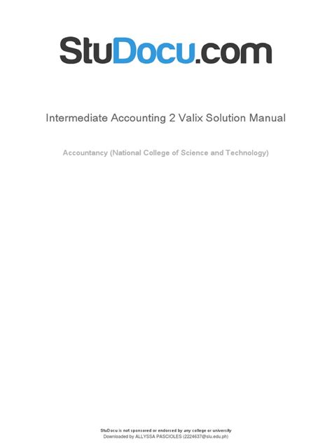 Financial Accounting 2 Solution Manual By Valix Epub