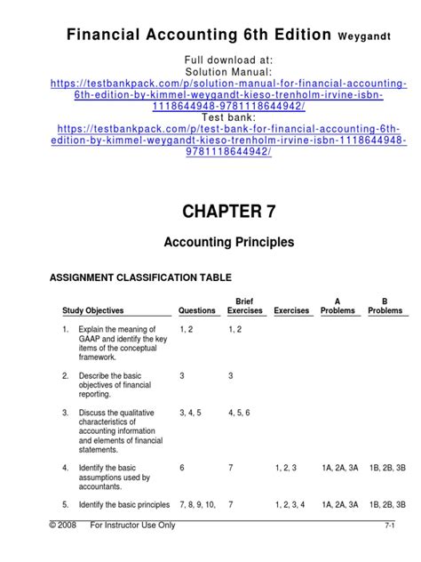 Financial Accounting 6th Edition Answer Key Download Doc