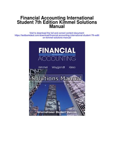 Financial Accounting 7e Kimmel Solutions Kindle Editon