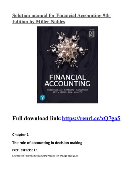 Financial Accounting 9th Edition Solutions Doc