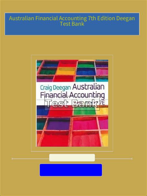 Financial Accounting Deegan 7th Edition - Free PDF Downloads Ebook Doc