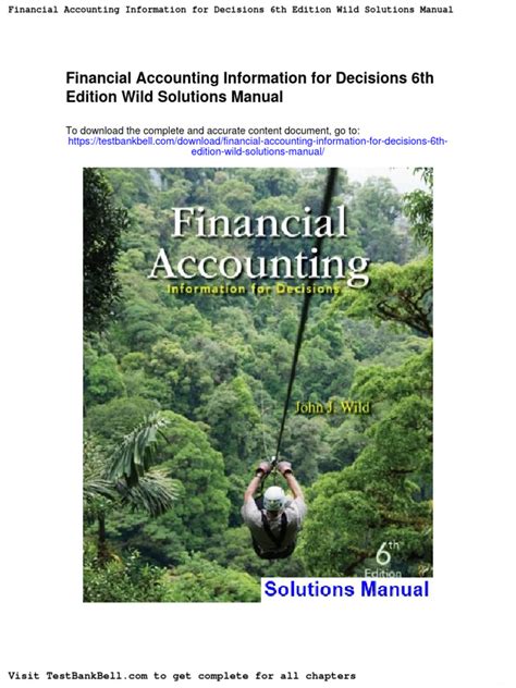 Financial Accounting Information For Decisions 6th Edition Answers Doc